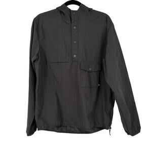 Mountain Hardwear Men's Medium Windbreaker Gray Pullover Pockets Hooded